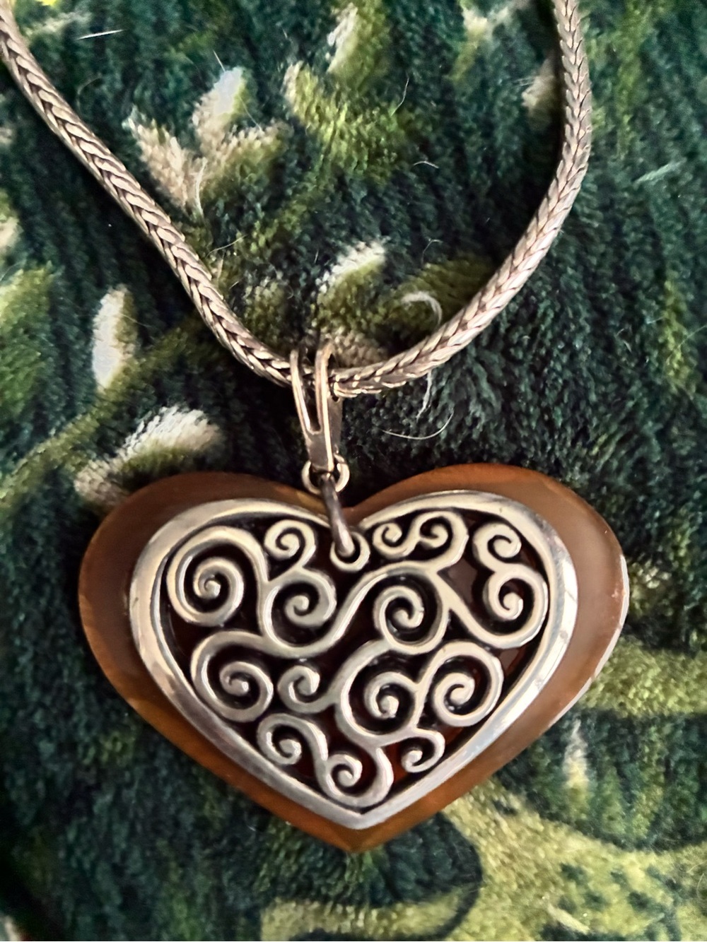 Brighton Silver Filigree Heart Necklace